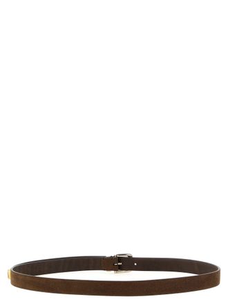 Brunello Cucinelli Inverted Leather Belt - Brown