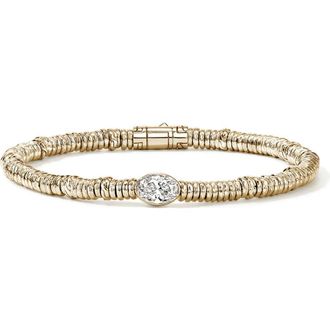John Hardy JH Lovestruck Heishi Bracelet, 14K Gold, Lab-Grown Diamond, 1.0TCW at Nordstrom, Size Medium