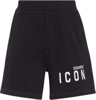 Dsquared2 Mens Icon Logo Black Relax Fit Short Cotton - Size X-Large