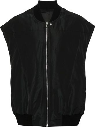 Rick Owens Casual Zwart Polyester Flight Vest - Heren - Bodywarmers - Zwart - L - Polyester - Jassen