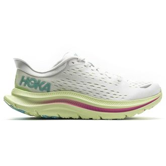 Hoka One One Hoka Kawana Textile Womens Lace Up Trainers - Blanc De Blanc Butterfly - Size:UK 7.5