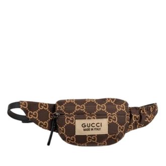 Gucci Pre-owned Nylon Belt Bag - Dames - Pre-owned - Bruin - Maat: ONE Size Nylon