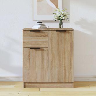 vidaXL Vidaxl - Aparador De Madera Contrachapada Color Roble Sonoma 60x30x70 Cm
