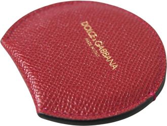 Dolce & Gabbana Sicily Compact Mirror - Dames - Sleutelhangers & Tashangers - Rood - ONE Size - Leer - Accessoires