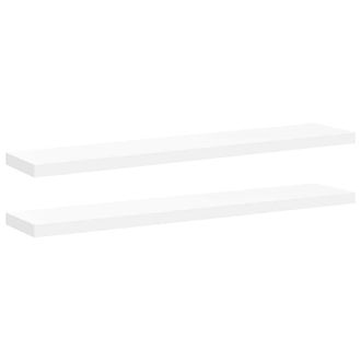 vidaXL Vidaxl - Estantes Flotantes De Pared 2 Uds Mdf Blanco 120x23,5x3,8 Cm
