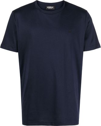 Dondup round-neck cotton T-shirt - men - Cotton - S - Blue