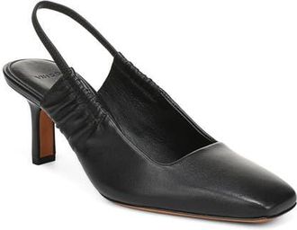 Vince Ven Leather Slingback Pump in Black at Nordstrom, Size 9.5