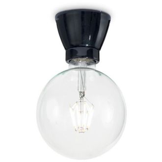 Ideal Lux L&aacute;mpara Semi Empotrar Decorativa Negra, E27