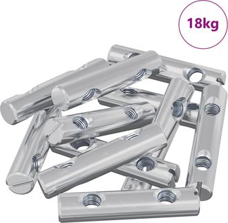 vidaXL Tuerca 413 Uds. Recubierto De Zinc 60 X 12 Mm Hierro Vidaxl