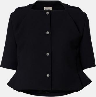 Khaite Vali cr&ecirc;pe top