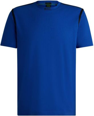 BOSS Stretch-cotton T-shirt with tape trims