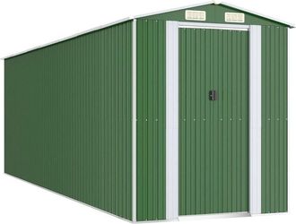 vidaXL Cobertizo De Jard&iacute;n Acero Galvanizado Verde 192x606x223 Cm Vidaxl