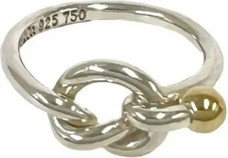 Tiffany & Co. Gold Silver Yellow Gold (18K) Silver 925 Band Ring (Pre-Owned)