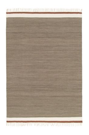 AFK Living Alfombras de lana y algod&oacute;n gris 80 x 150 cm