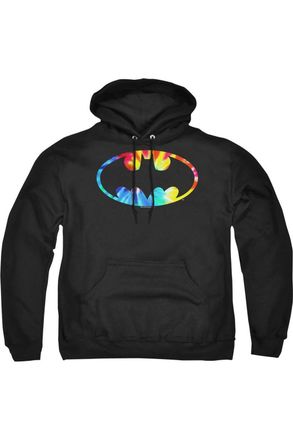 Gildan Batman Tie Dye Batman Logo Adult Pull Over Hoodie / Hooded Sweatshirt
