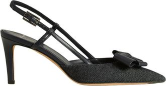 Kiton Slingback pumps - Dames - Pumps - Zwart - 37 EU - Katoen - Schoenen