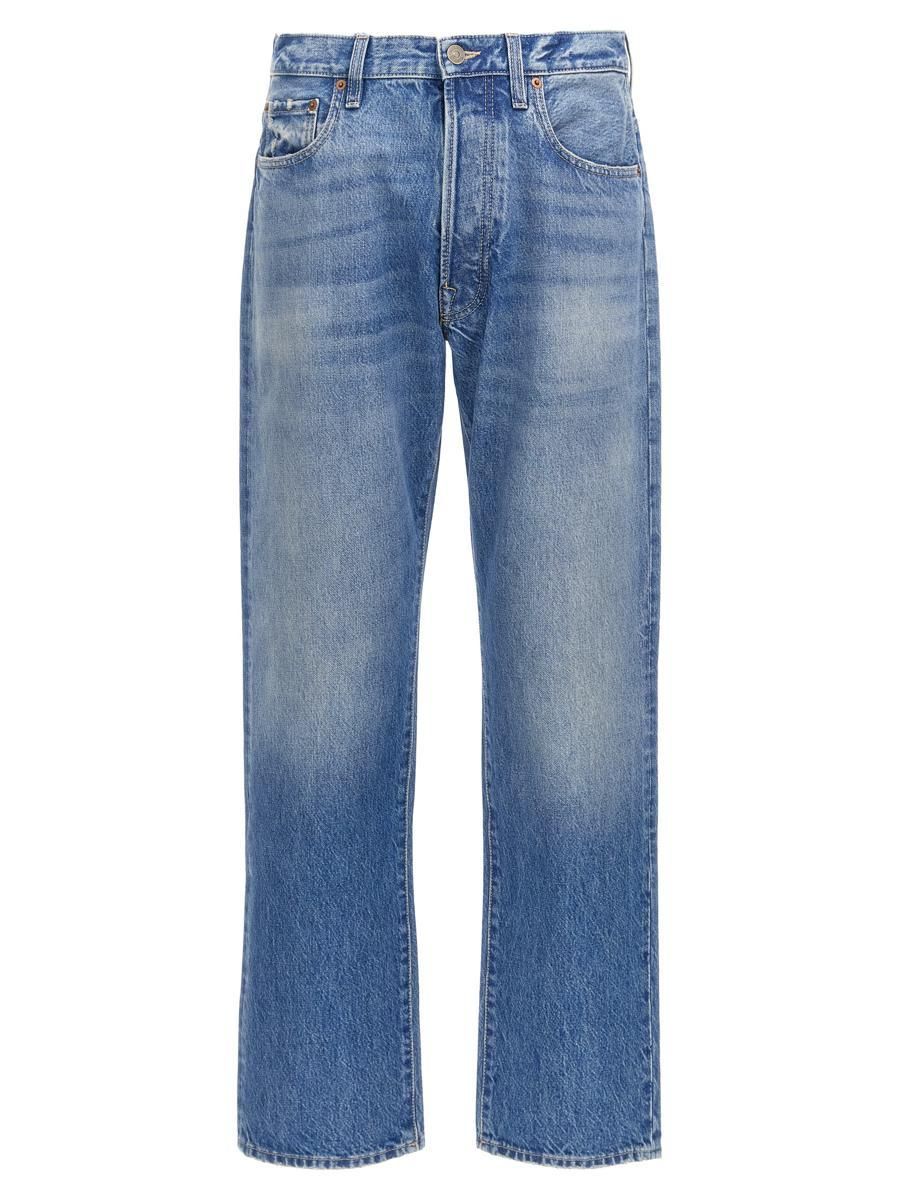 デニム・ジーパン Valentino Garavani floral jeans Valentino Garavani Hibiscus-detail Jeans in Blue | Lyst