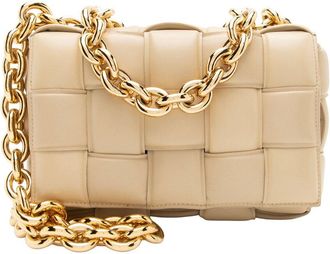 Bottega Veneta Lambskin Cassette Chain Maxi Shoulder Bag (Authentic Pre-Loved)
