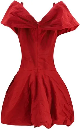 Magda Butrym Draped Cotton Cocktail Dress - Red