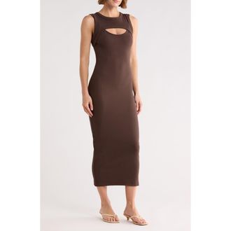 Off-white Cutout Dress in Seal Brown at Nordstrom Rack, Size X-Large