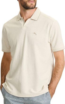 Tommy Bahama Emfielder Johnny Collar IslandZone Polo in Arctic Wind Heather at Nordstrom, Size Xxx-Large