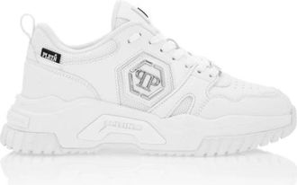 Philipp Plein Predator Low-top Sneakers - Heren - Sneakers - Wit - 43 EU - Polyester - Schoenen