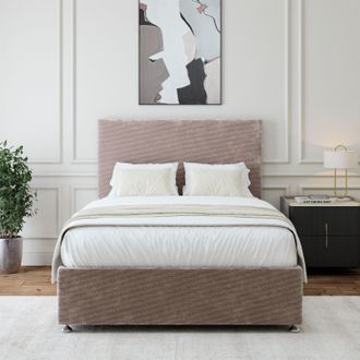 Bedmaster Chenille Divan Base in Silver | Size: Small Double