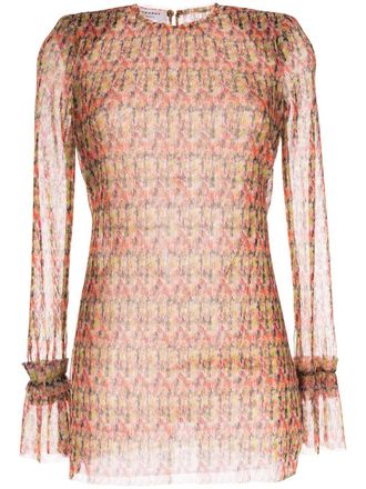 Philosophy di Lorenzo Serafini graphic-print long-sleeve top - women - Polyester - 40 - Neutrals
