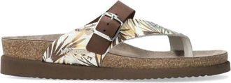 Mephisto Comfort Teenslipper - Dames - Slippers - Bruin - 35 EU - Leer - Schoenen
