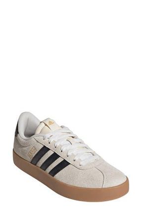 adidas VL Court 3.0 Sneaker in Cream White/Black/Gold Met. at Nordstrom Rack, Size 10.5