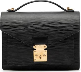 Louis Vuitton Pre-owned Handbags, female, Black, Size: ONE SIZE Pre-owned Structured Leather Satchel