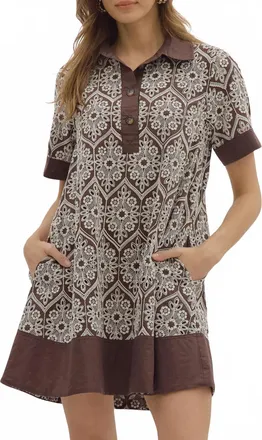 Entro Beckett Dress In Brown