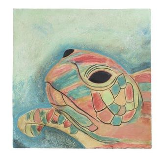 Beachcombers Teal Turtle Coastal Wall Sign 17.7 in Green at Nordstrom, Size Medium
