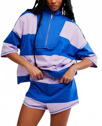 Free People Retro Rugby Set In Electric Shock Combo