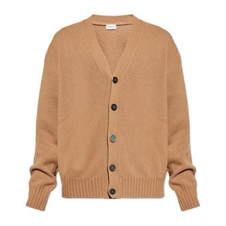 Moncler Cardigans, male, Brown, Size: 2XL Wool Cardigan