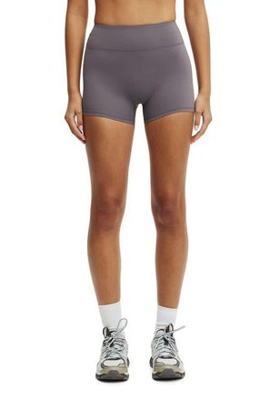 Cotton On Womens Active Ultra Luxe Invisible Scrunch V Shortie Short in Violet Grey at Nordstrom, Size Medium