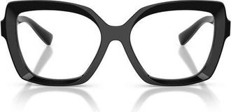 Dolce & Gabbana 53mm Butterfly Optical Glasses in Black at Nordstrom