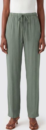 Semicouture Pantaloni straight in acetato e seta con coulisse in vita