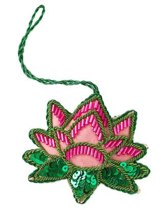 Matr Boomie Matr Boomie Larissa Plush Lotus Beaded & Embroidered Felt Ornament