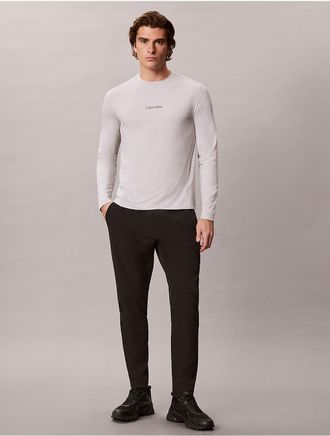 Calvin Klein Calvin Klein Mens Icon Sport Mesh Long Sleeve Tee - Grey - XL