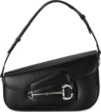 Gucci Schoudertas met horsebit detail - Zwart