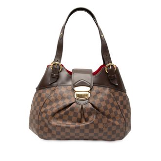Louis Vuitton Pre-owned Womens Damier Ebene Sistina Gm - Brown Textile - One Size
