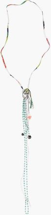 Dsquared2 Long Metal Necklace Embellished with Beads and Charms size One Size