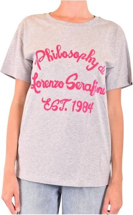 Philosophy di Lorenzo Serafini Mujer, Camisetas, Gris, Talla: M