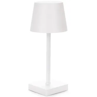 Trade Shop Trade Shop Traesio - Trade Shop - L&aacute;mpara De Mesa Led T&aacute;ctil Luz C&aacute;lida Regulable Bater&iacute;a Recargable Usb - Blanco