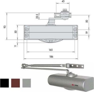 Hisense Cerradura Aerodin&aacute;mica Negra C1415-03-0-44 Cisa