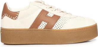 Hogan Cool H698 - Dames - Sneakers - Beige - 38 1/2 EU - Leer - Schoenen