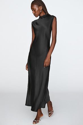 Maeve Charlette Mock-Neck Midi Slip Dress
