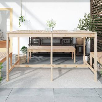 Berkfield Home Garden Table 203.5x90x110 cm Solid Wood Pine in Natural