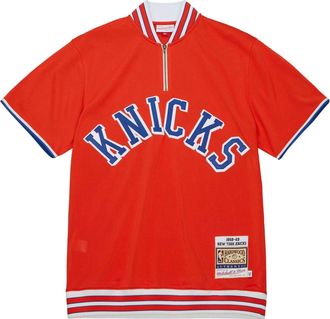 Mitchell & Ness x NBA New York Knicks 1968-69 Shooting Shirt Orange ASSH5697-NYK68PPPORAN